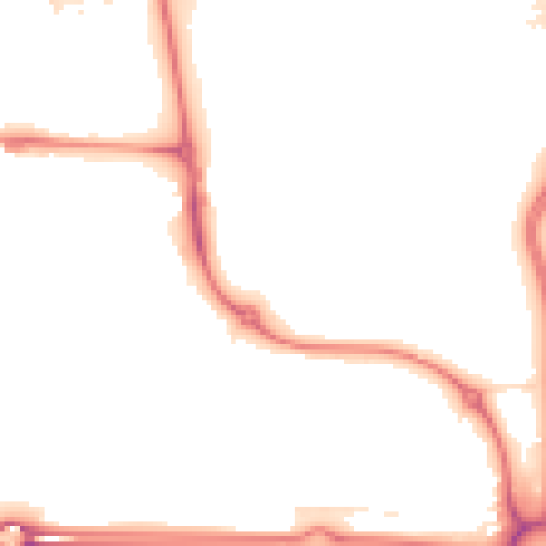 Night-time road noise heatmap for E6 6WY