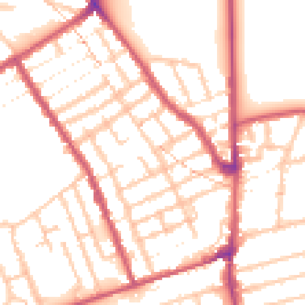 Daytime road noise heatmap for E7 0AE