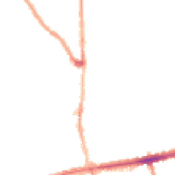 Night-time road noise heatmap for E7 0BD