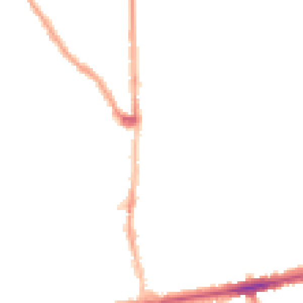 Night-time road noise heatmap for E7 0BE