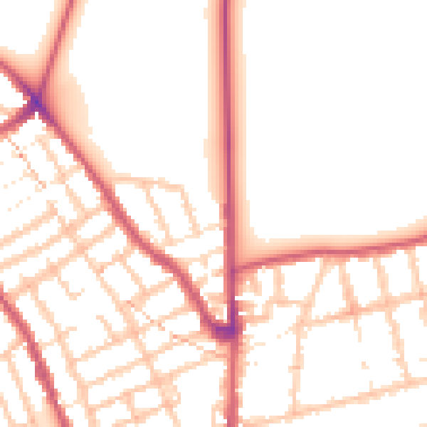 Daytime road noise heatmap for E7 0BF