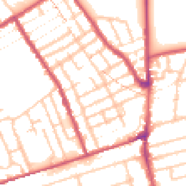 Daytime road noise heatmap for E7 0DB