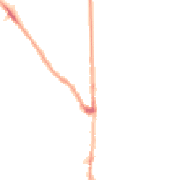 Night-time road noise heatmap for E7 0DJ