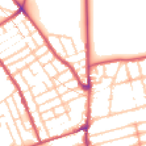 Daytime road noise heatmap for E7 0DR