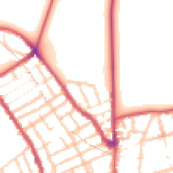 Daytime road noise heatmap for E7 0ED