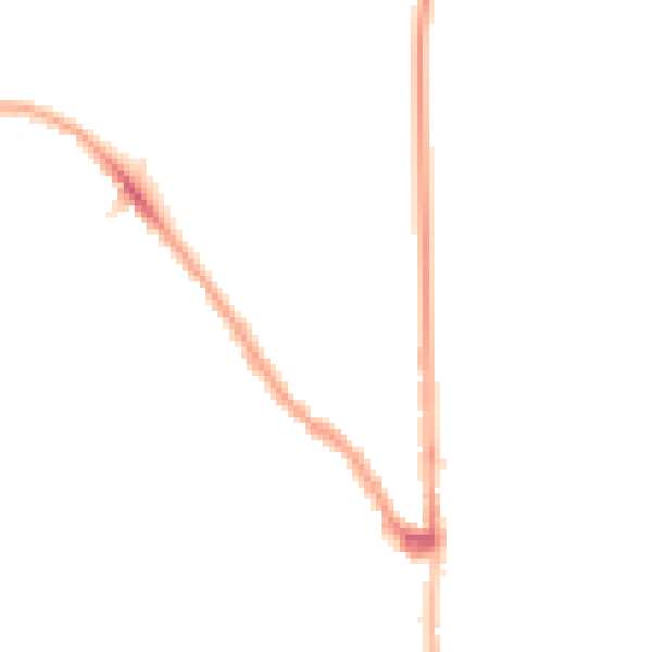Night-time road noise heatmap for E7 0ED