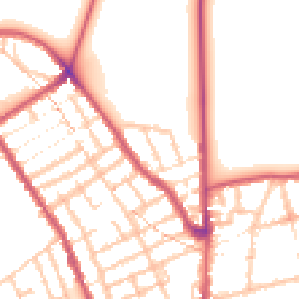 Daytime road noise heatmap for E7 0EE