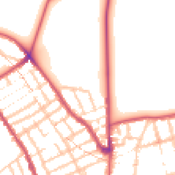 Daytime road noise heatmap for E7 0EF