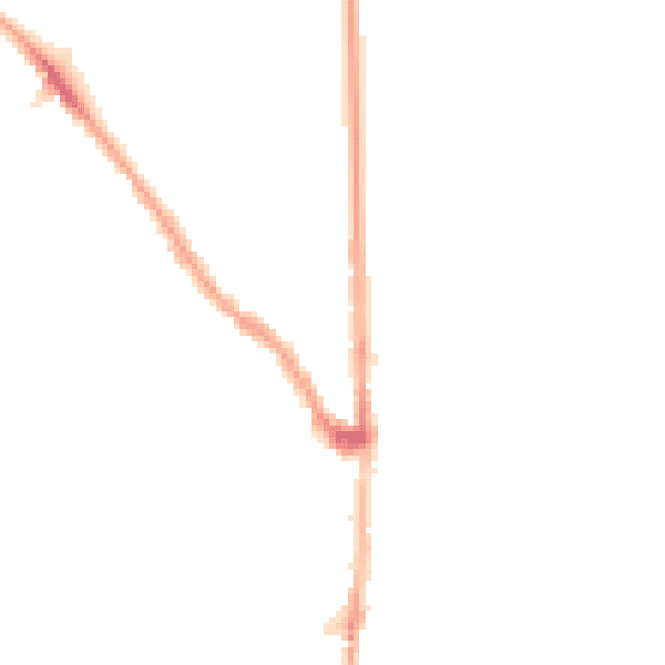 Night-time road noise heatmap for E7 0EJ