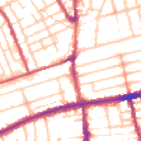 Daytime road noise heatmap for E7 0EL