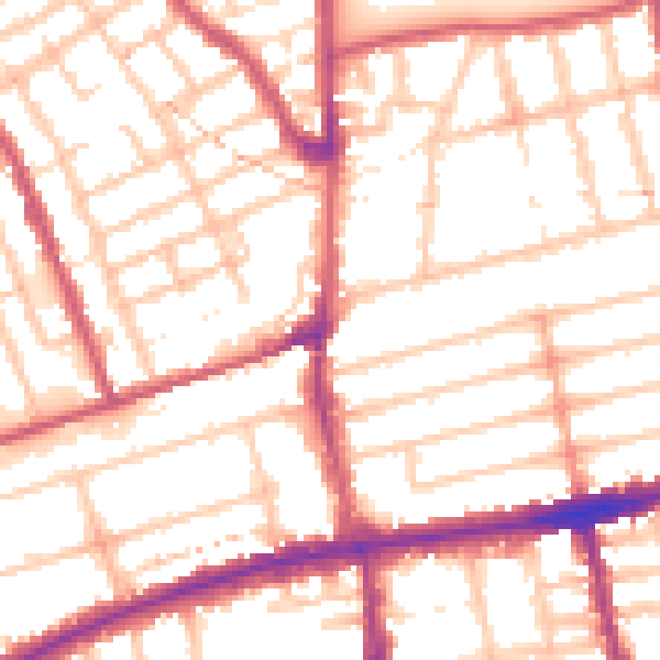 Daytime road noise heatmap for E7 0EN