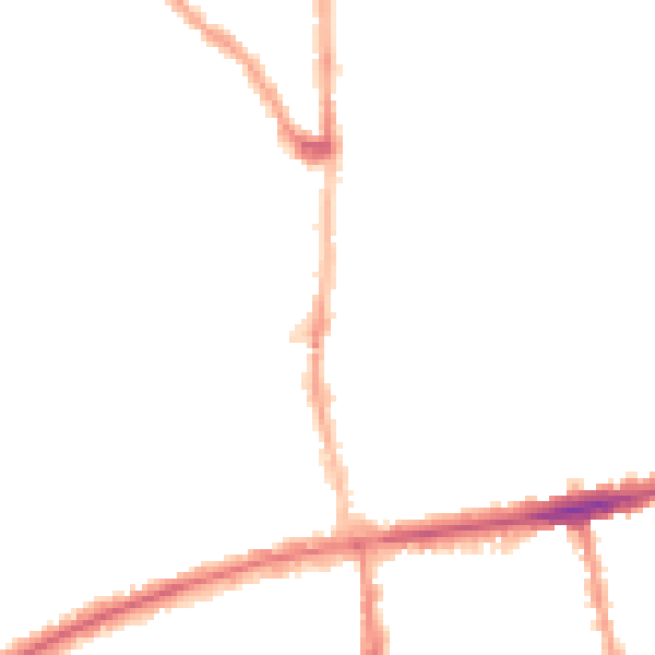 Night-time road noise heatmap for E7 0EN