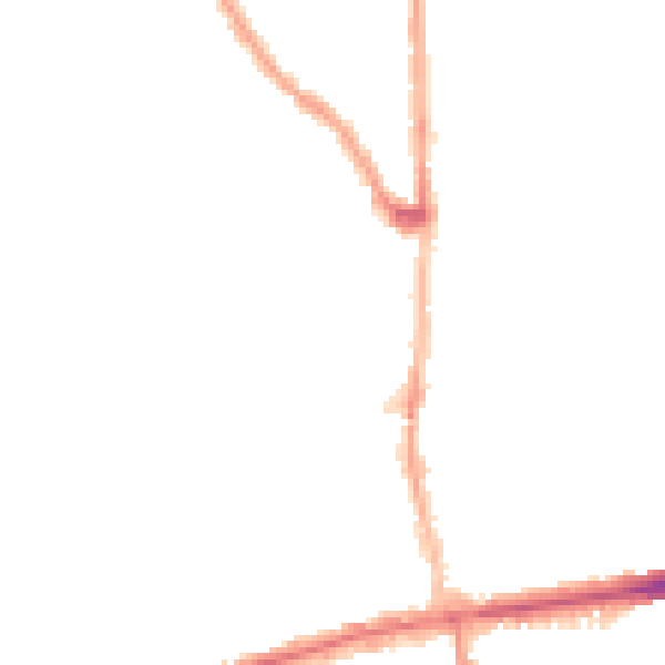 Night-time road noise heatmap for E7 0ER