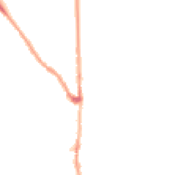 Night-time road noise heatmap for E7 0HB
