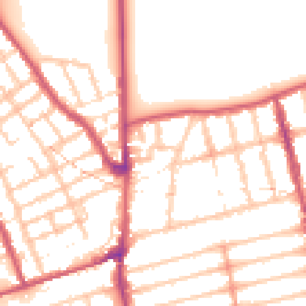 Daytime road noise heatmap for E7 0JG