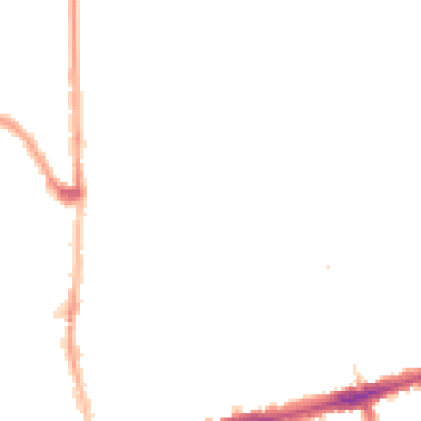 Night-time road noise heatmap for E7 0JW
