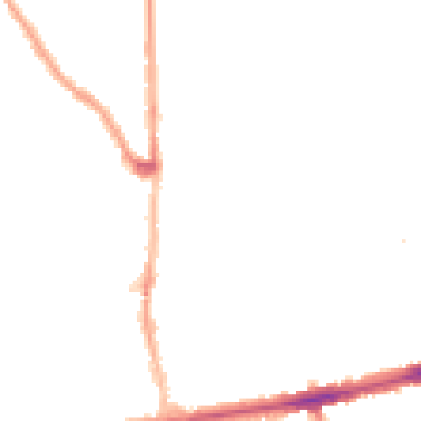 Night-time road noise heatmap for E7 0LA
