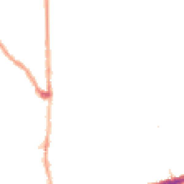 Night-time road noise heatmap for E7 0LE