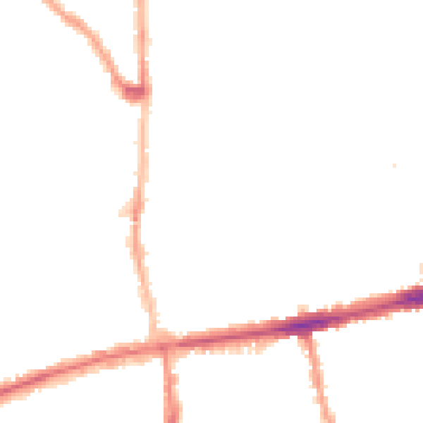 Night-time road noise heatmap for E7 0PD
