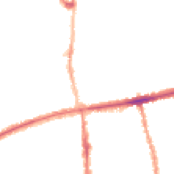 Night-time road noise heatmap for E7 0QR