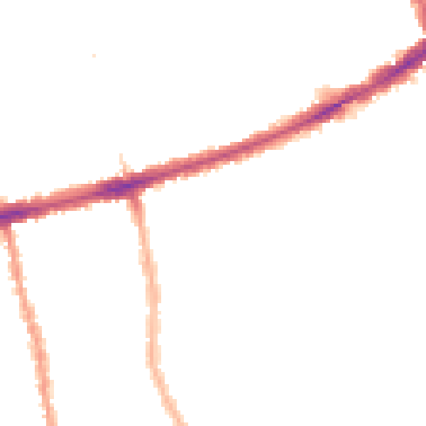 Night-time road noise heatmap for E7 8AW
