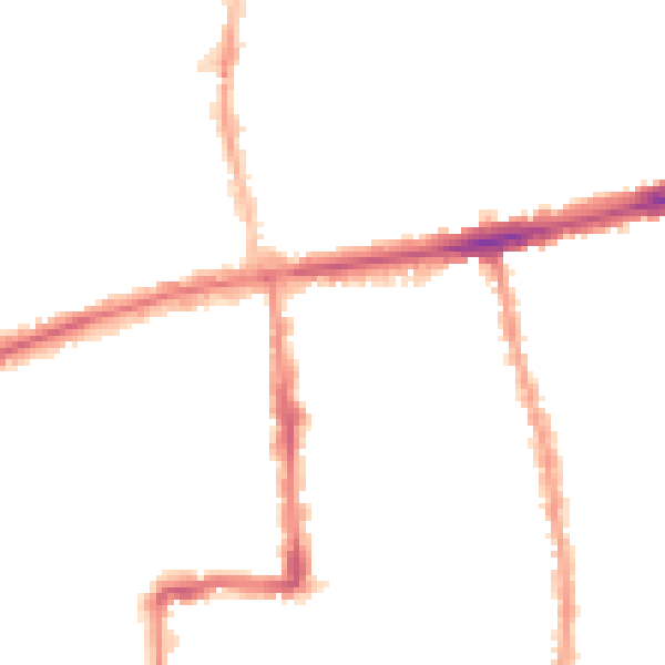 Night-time road noise heatmap for E7 8BJ