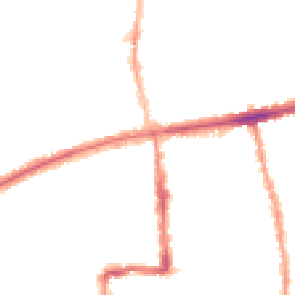 Night-time road noise heatmap for E7 8BL