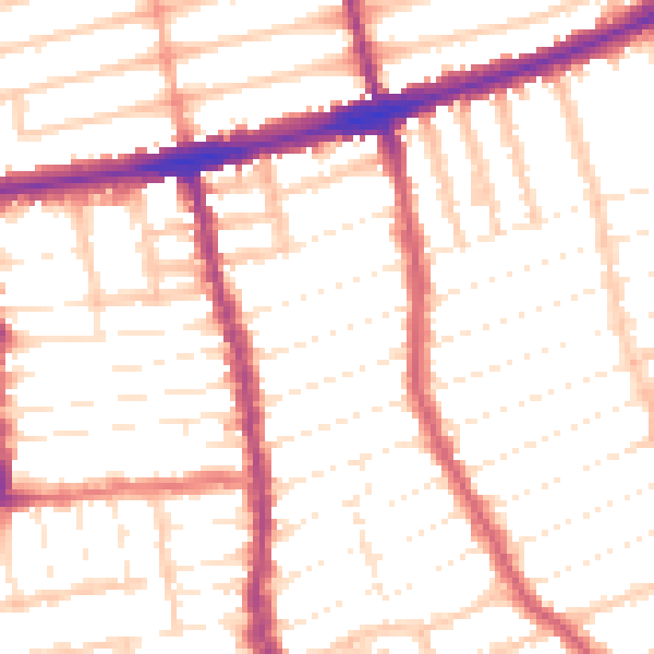 Daytime road noise heatmap for E7 8DS
