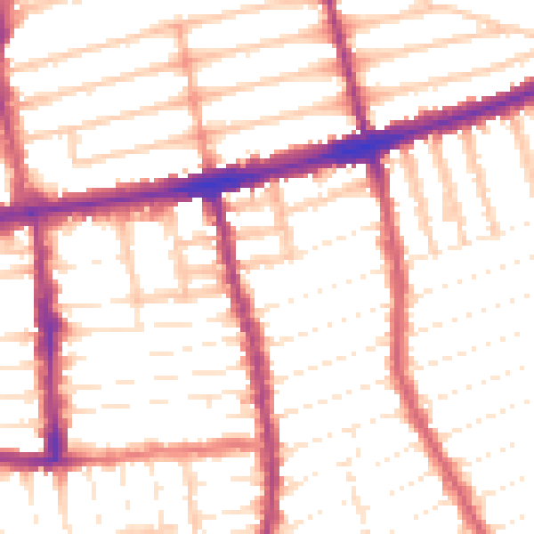 Daytime road noise heatmap for E7 8EG