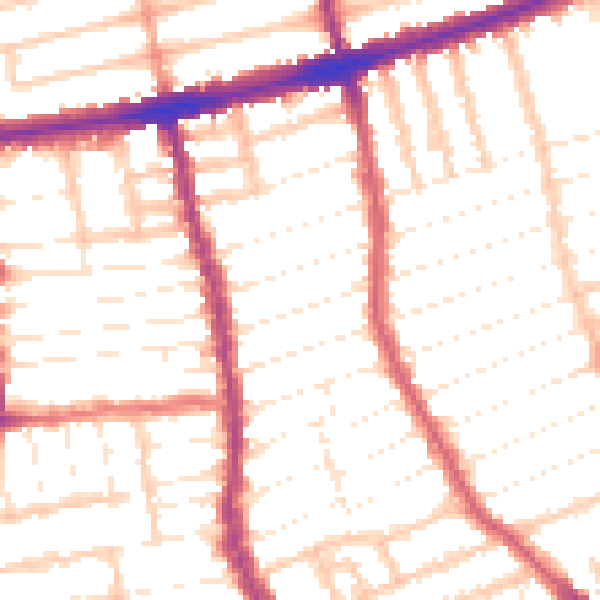 Daytime road noise heatmap for E7 8EN