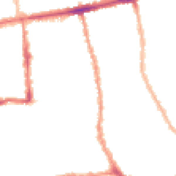 Night-time road noise heatmap for E7 8JD