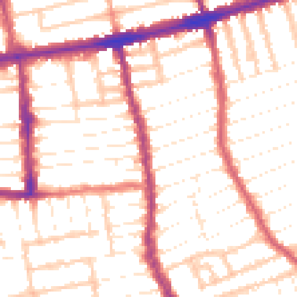 Daytime road noise heatmap for E7 8JE