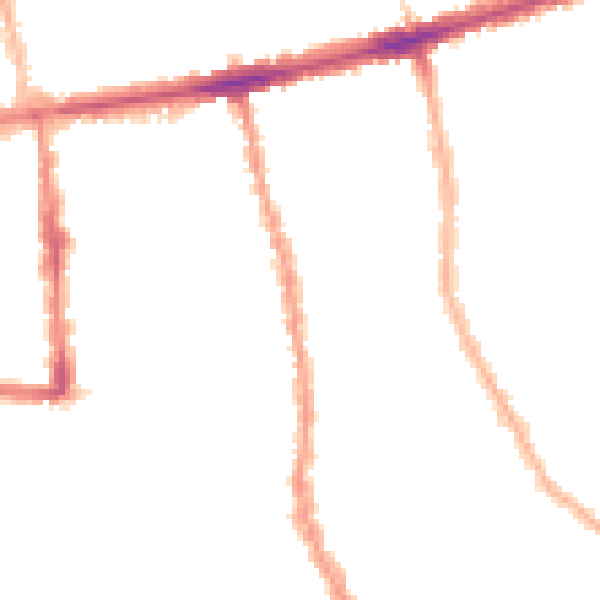 Night-time road noise heatmap for E7 8JE