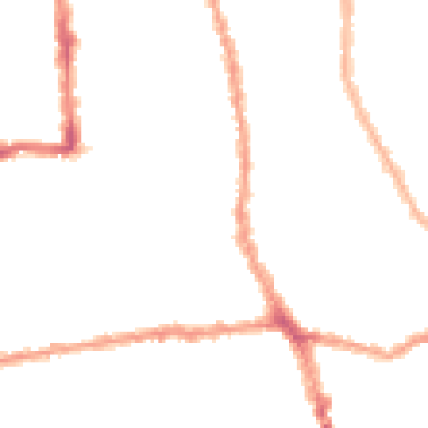 Night-time road noise heatmap for E7 8JX
