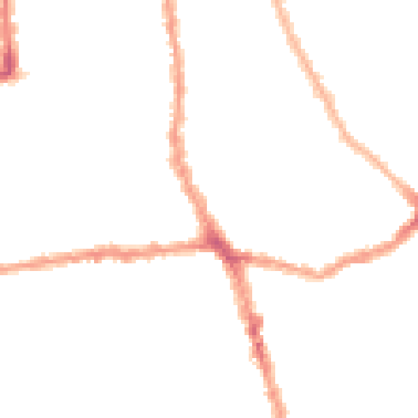 Night-time road noise heatmap for E7 8LH