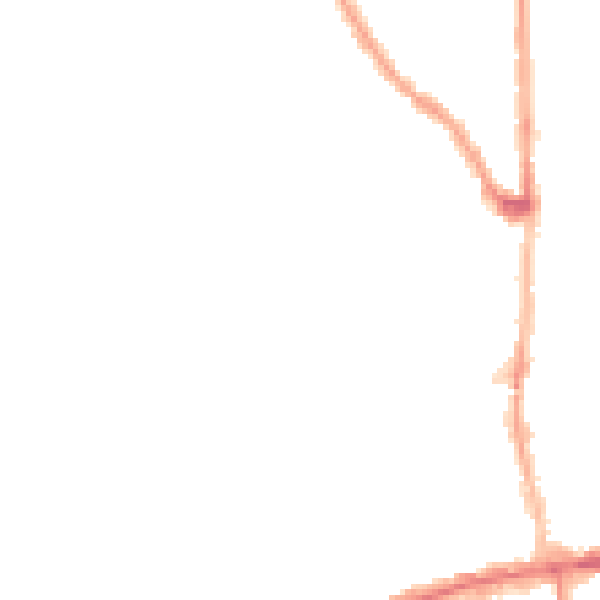 Night-time road noise heatmap for E7 9BJ
