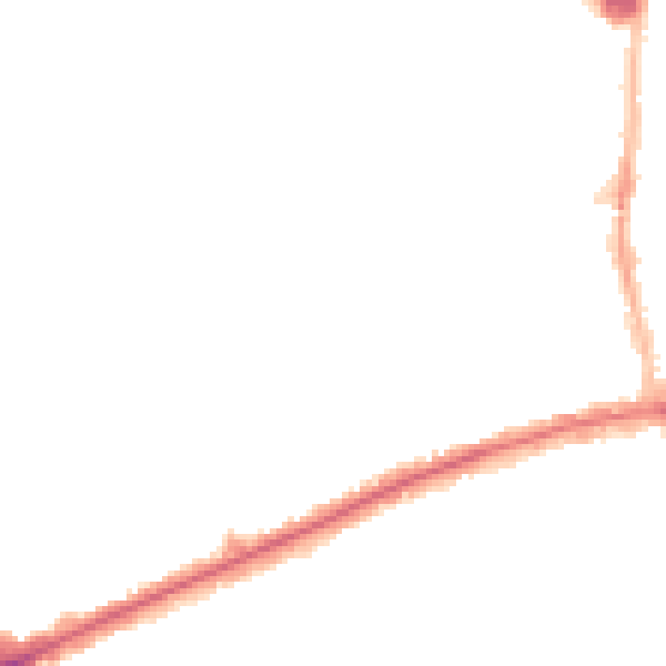 Night-time road noise heatmap for E7 9DT
