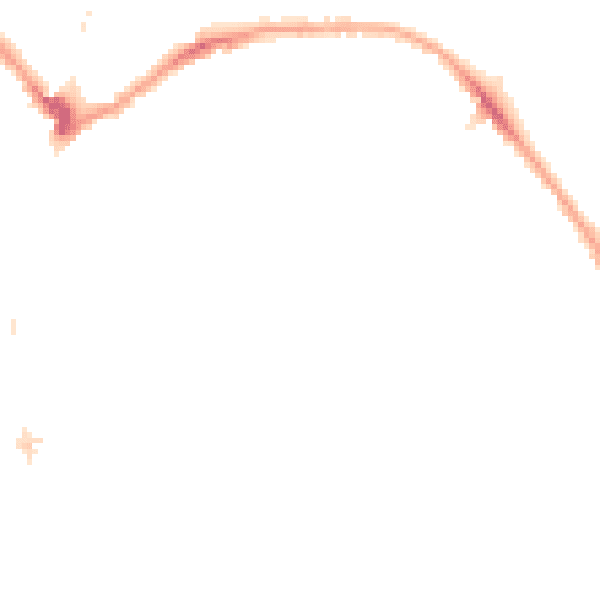 Night-time road noise heatmap for E7 9EJ