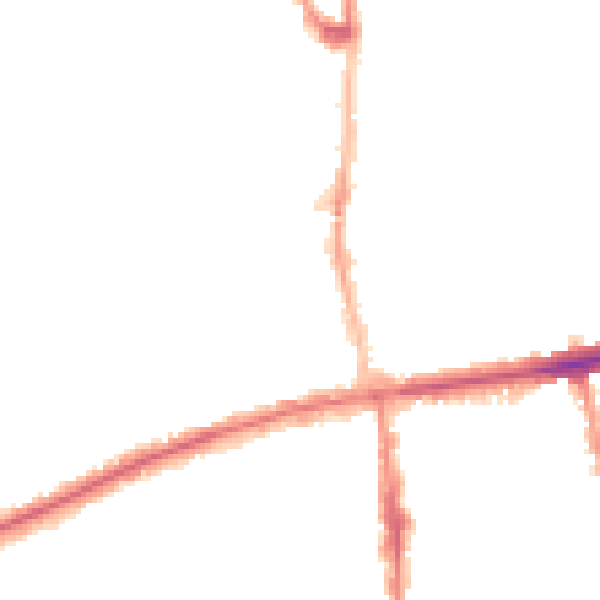 Night-time road noise heatmap for E7 9FP