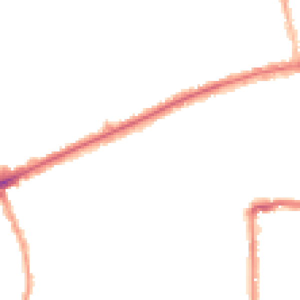 Night-time road noise heatmap for E7 9HW