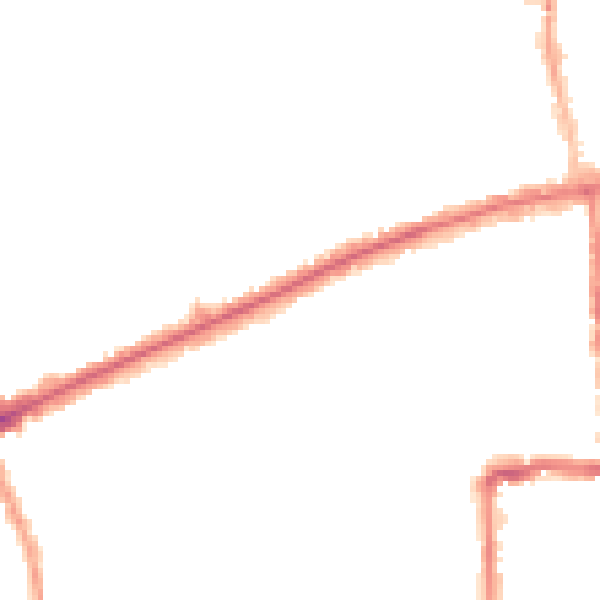 Night-time road noise heatmap for E7 9HY