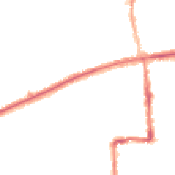 Night-time road noise heatmap for E7 9JZ
