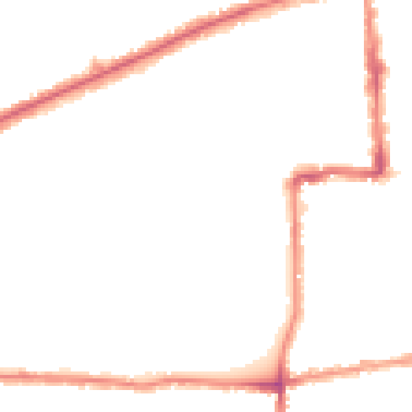 Night-time road noise heatmap for E7 9LF