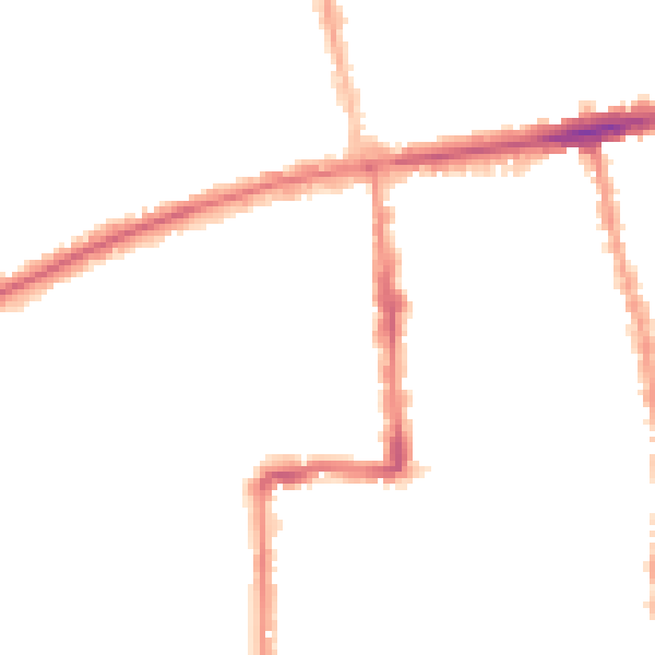Night-time road noise heatmap for E7 9LZ