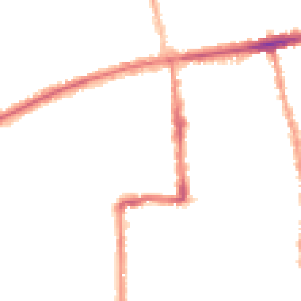 Night-time road noise heatmap for E7 9NF