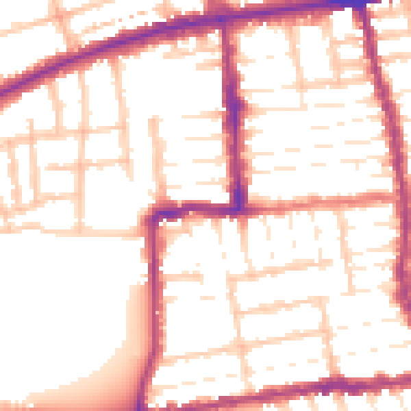 Daytime road noise heatmap for E7 9NN