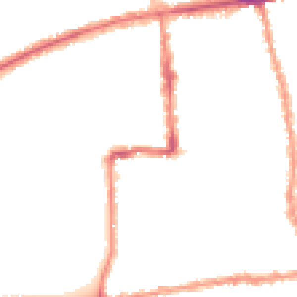 Night-time road noise heatmap for E7 9NN