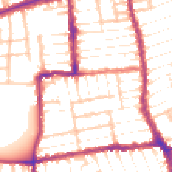 Daytime road noise heatmap for E7 9PD