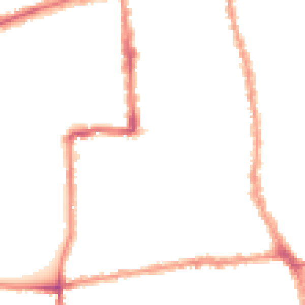Night-time road noise heatmap for E7 9PD