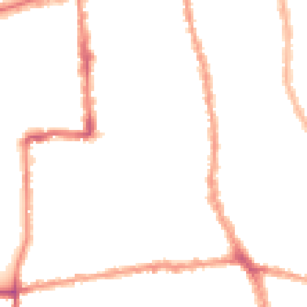 Night-time road noise heatmap for E7 9PF
